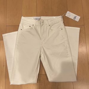 H&M white straight leg jeans
